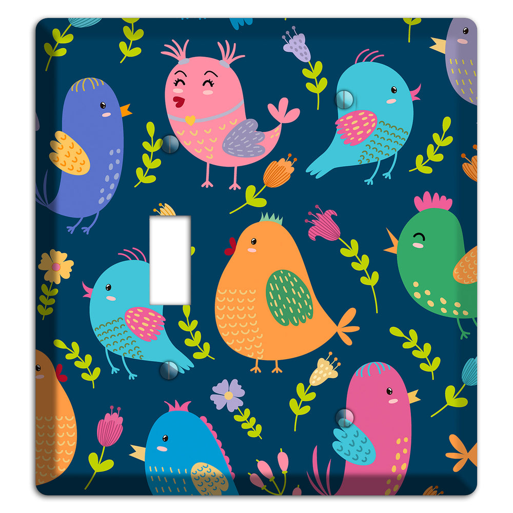 Jungle Chorus (Navy) Toggle / Blank Wallplate