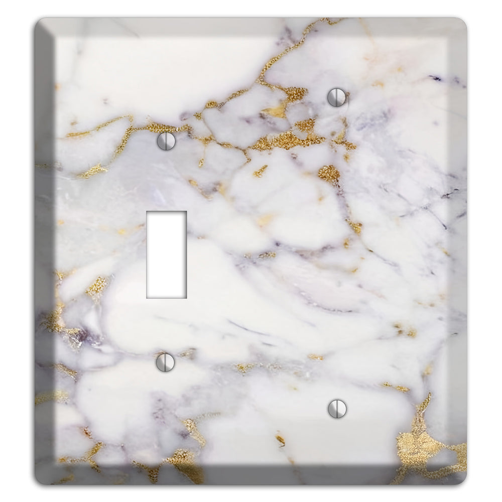 Metallic Bronze Marble Toggle / Blank Wallplate