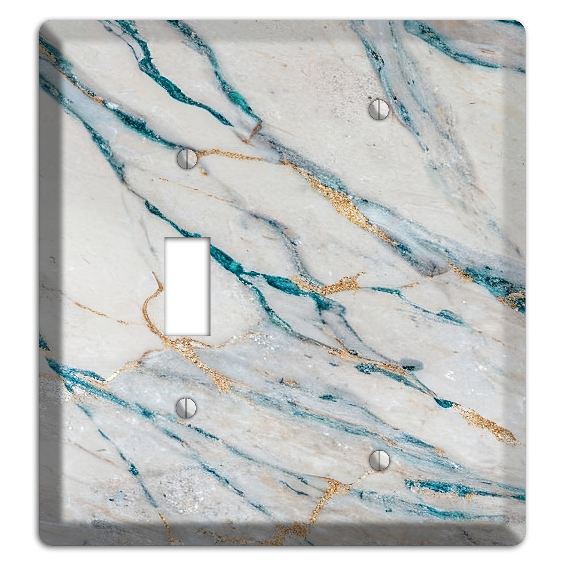 Bondi Blue Marble Toggle / Blank Wallplate