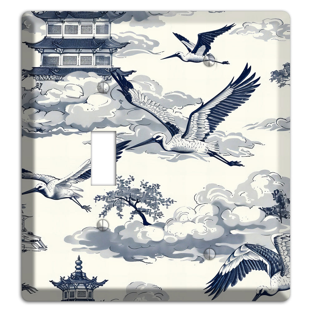 Crane Sky Toile Toggle / Blank Wallplate
