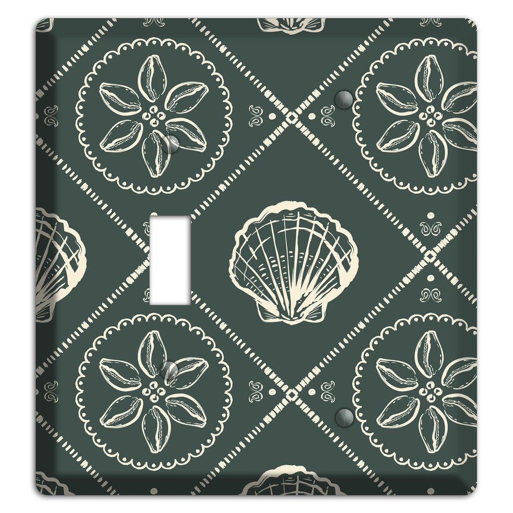 Slate Cowrie Medallion Toggle / Blank Wallplate