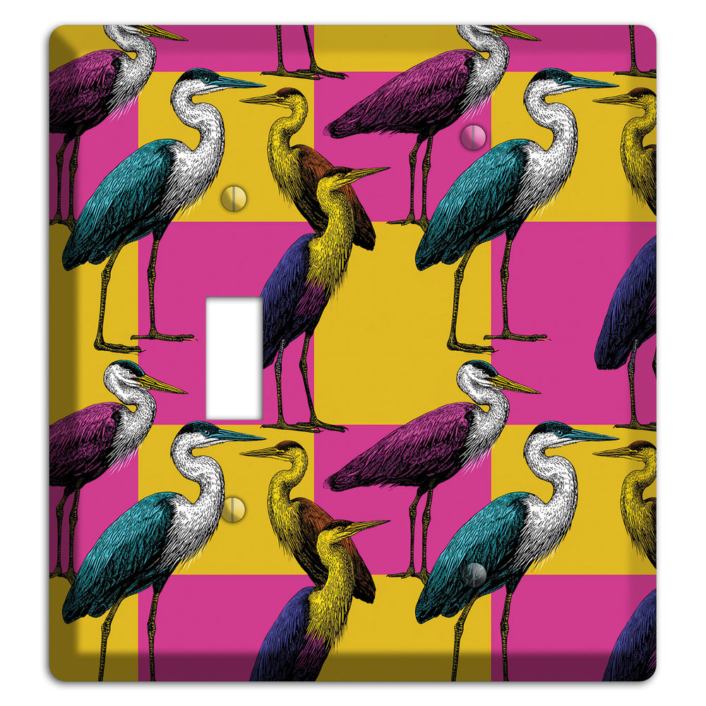 Magenta Heron Grid Toggle / Blank Wallplate