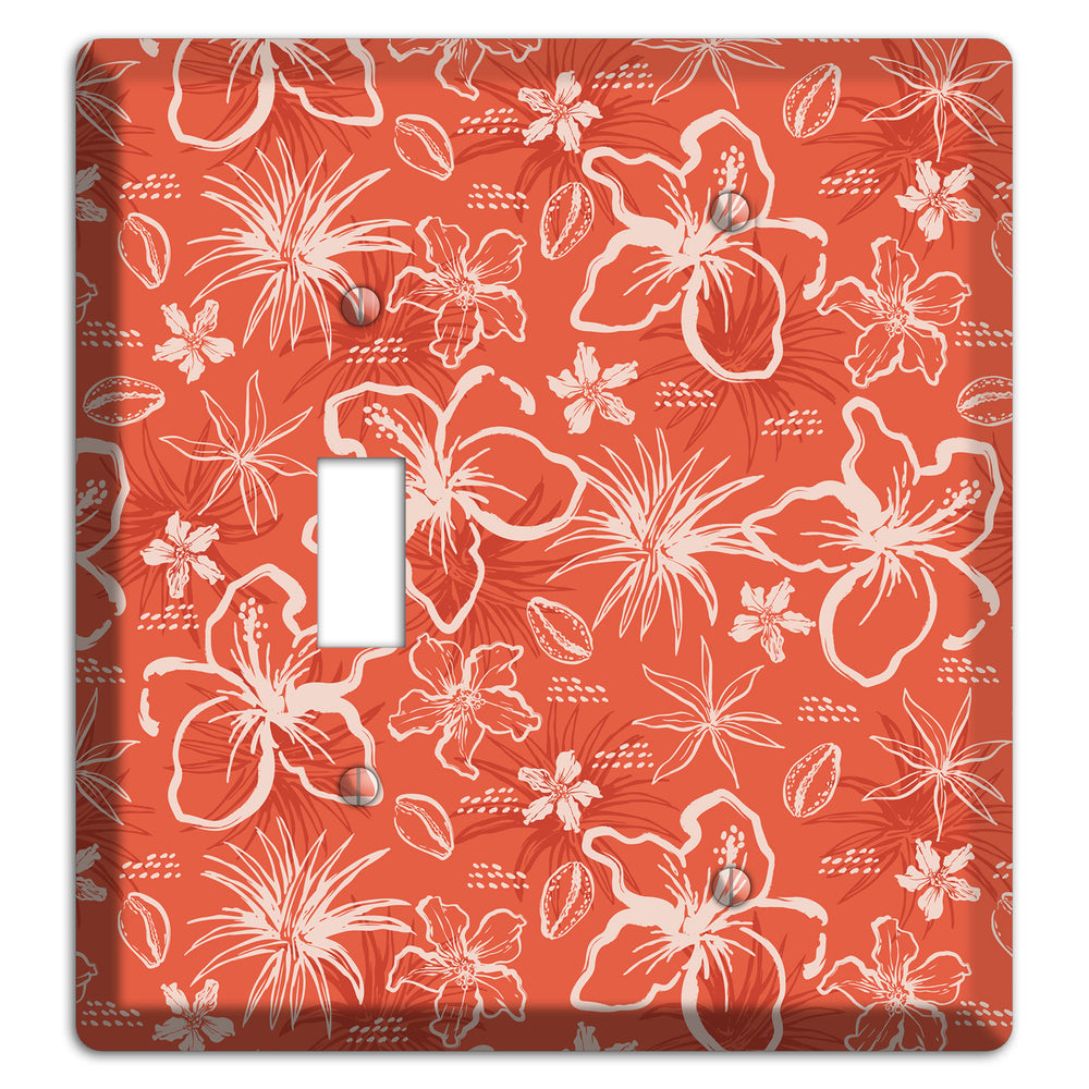 Coral Hibiscus Reverie Toggle / Blank Wallplate