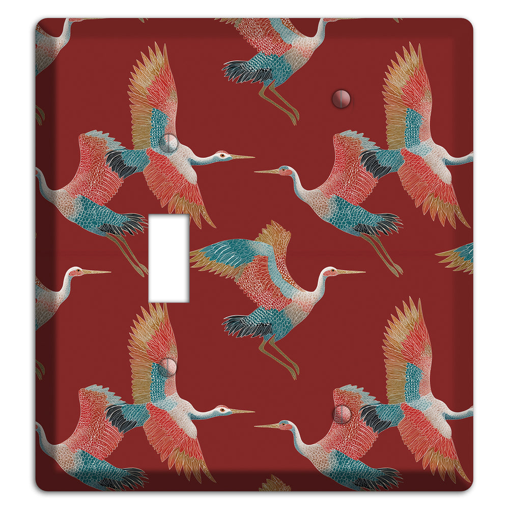Crimson Heron Dance Toggle / Blank Wallplate
