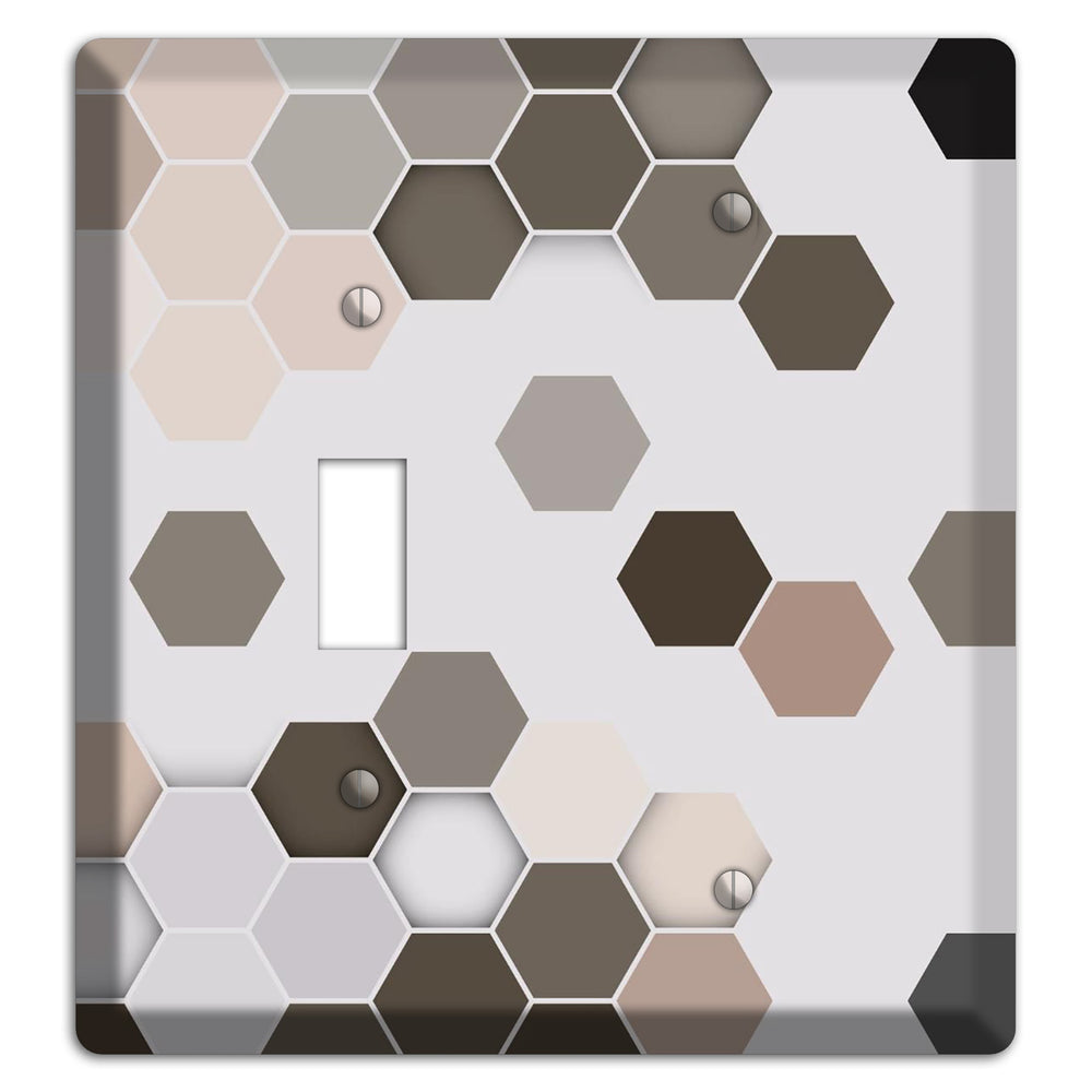 Hex Grid ‚Äì Cool Slate Toggle / Blank Wallplate