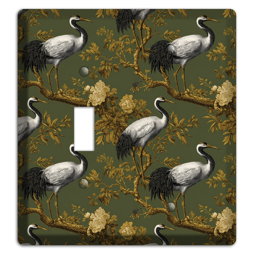 Olive Toile Sanctuary Toggle / Blank Wallplate