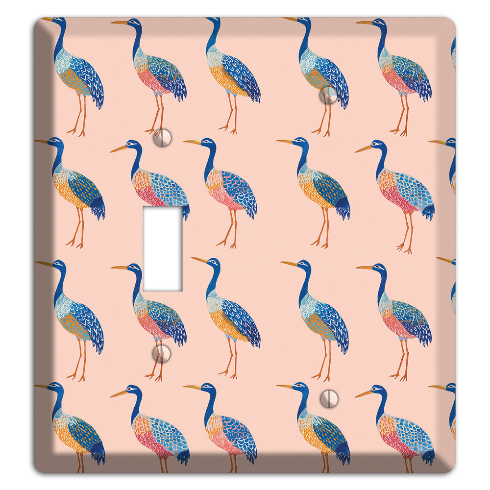 Blush Heron Parade Toggle / Blank Wallplate
