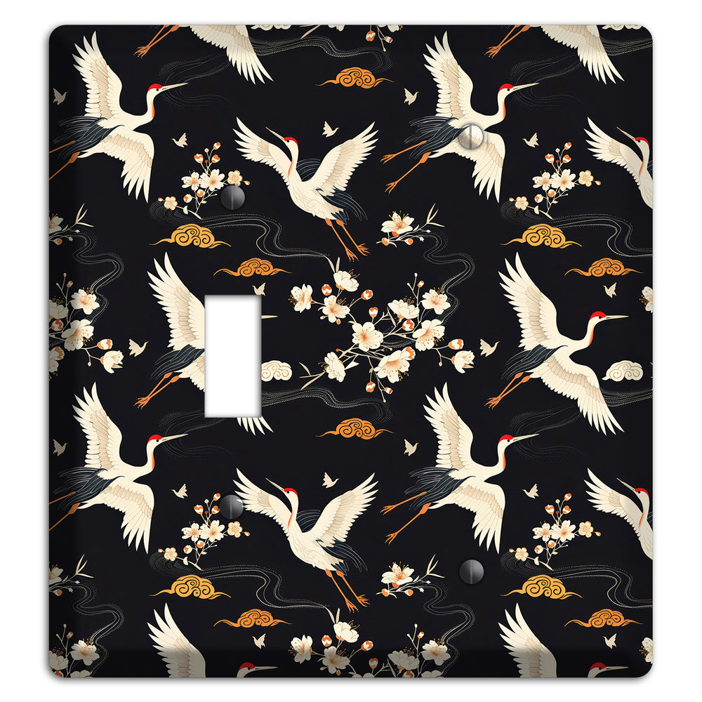 Obsidian Crane Nocturne Toggle / Blank Wallplate