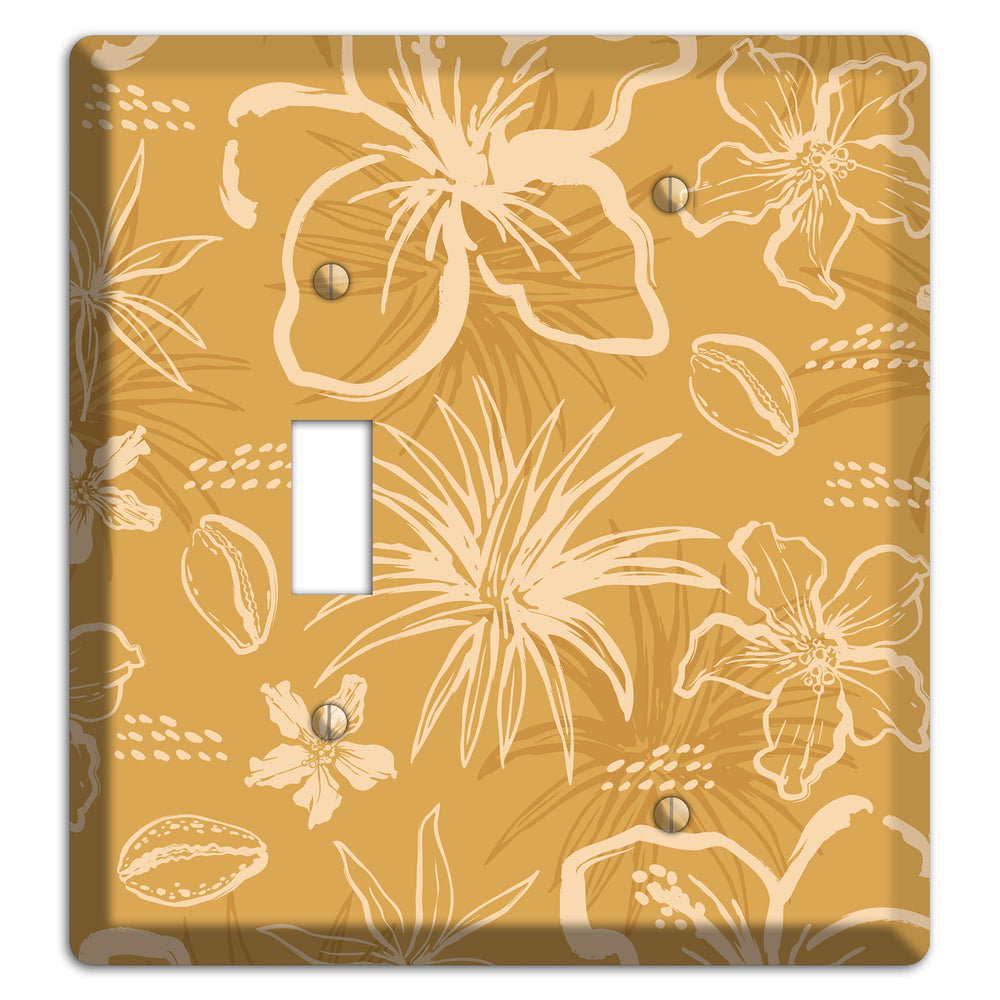 Golden Hibiscus Drift Toggle / Blank Wallplate