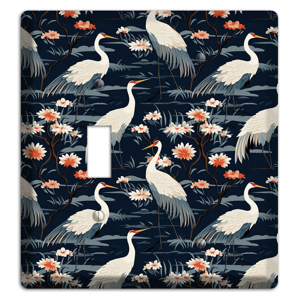 Navy Heron Nocturne Toggle / Blank Wallplate
