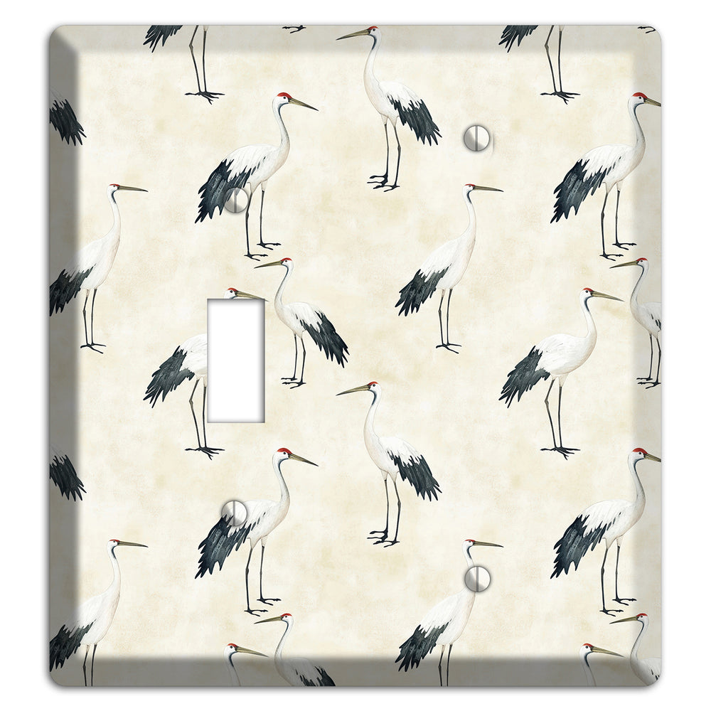 Pearl Crane Garden Toggle / Blank Wallplate