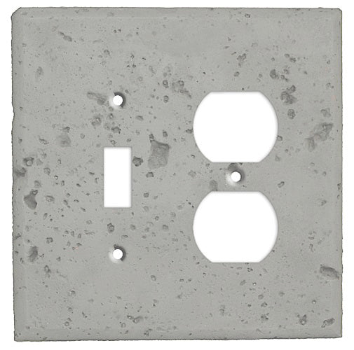 Gray Stone Toggle / Duplex Outlet Cover Plate