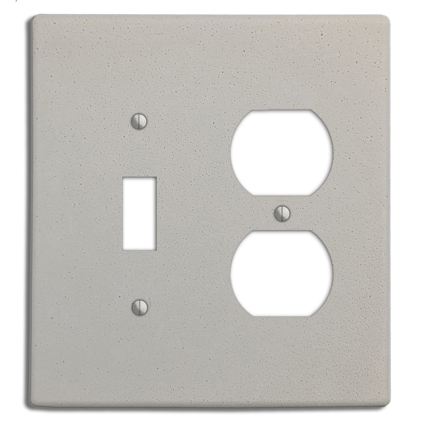 White Boho Smooth Toggle / Duplex Outlet Cover Plate