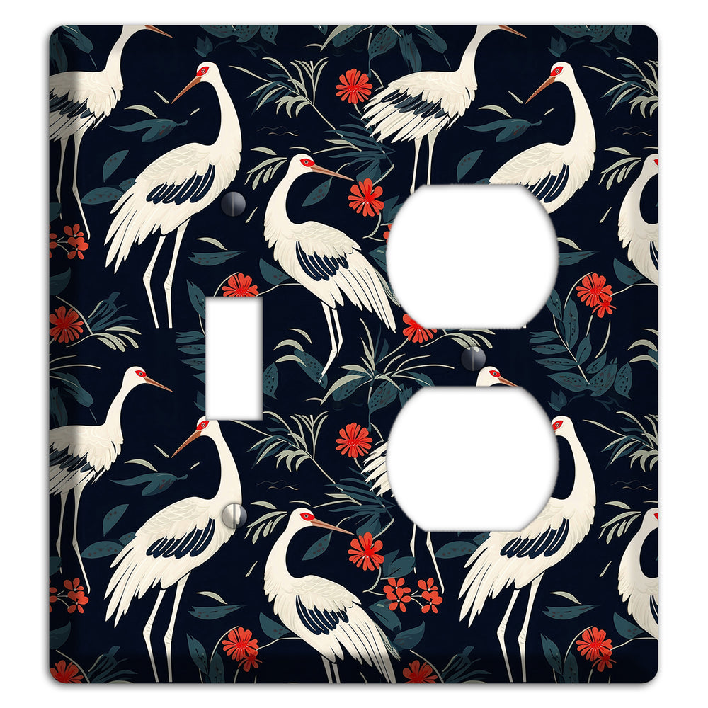 Midnight Plume Garden Toggle / Duplex Wallplate