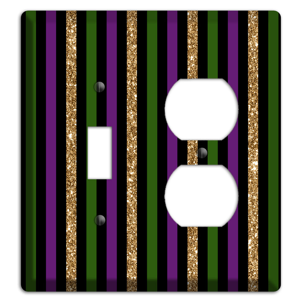 Carnival Stripes: Noir Toggle / Duplex Wallplate