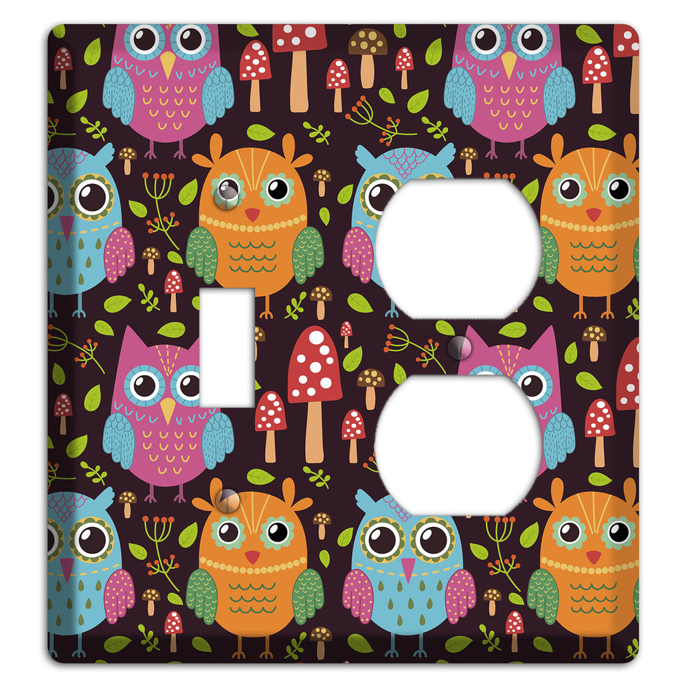 Bright Forest Owls Toggle / Duplex Wallplate