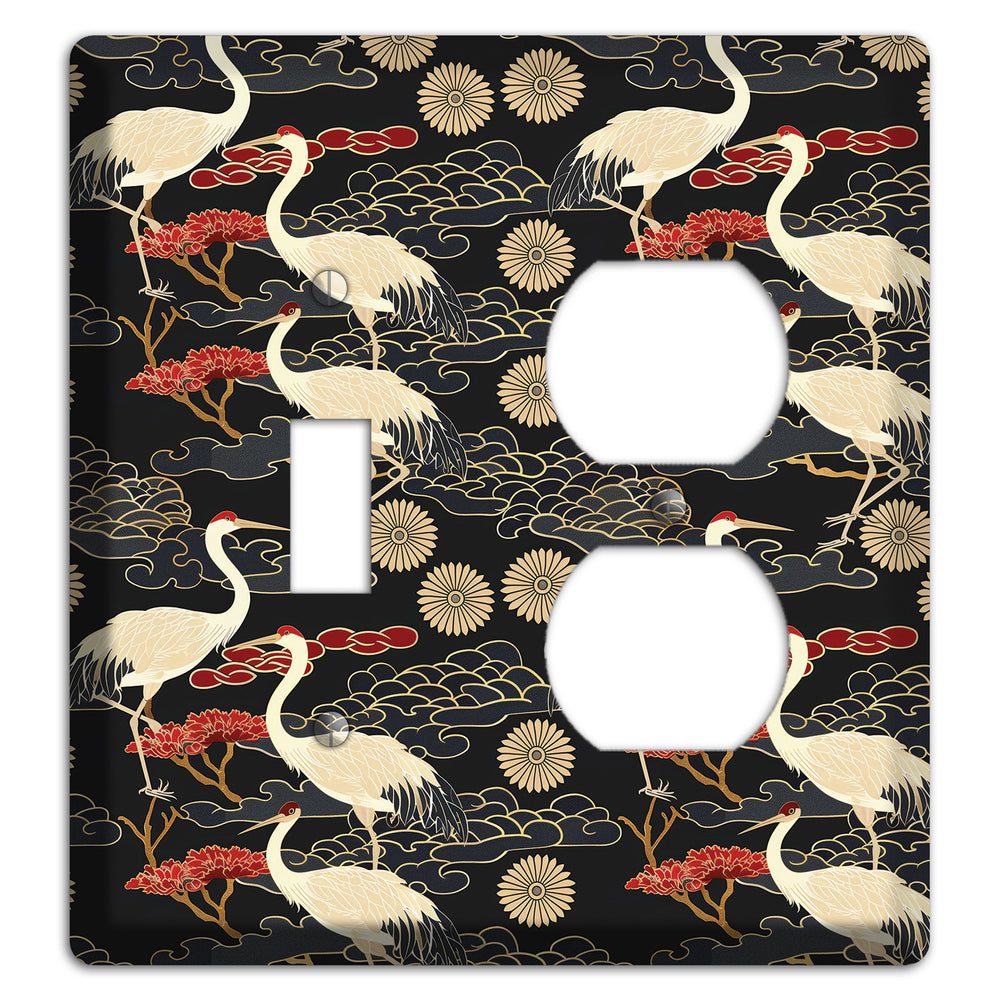 Obsidian Crane Procession Toggle / Duplex Wallplate