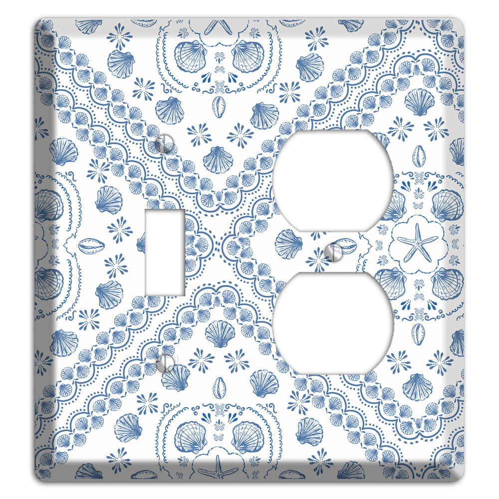 Azure Shell Damask Toggle / Duplex Wallplate