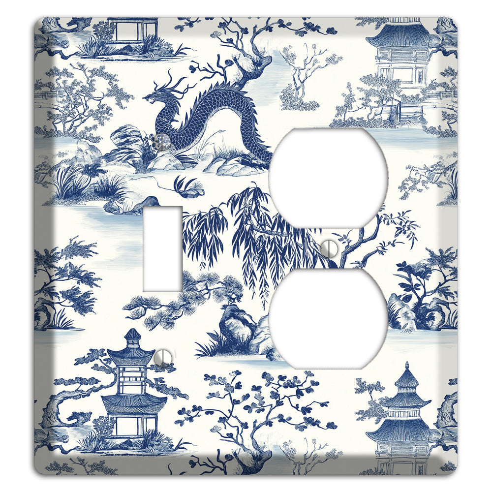 Dragon & Pagoda Toggle / Duplex Wallplate