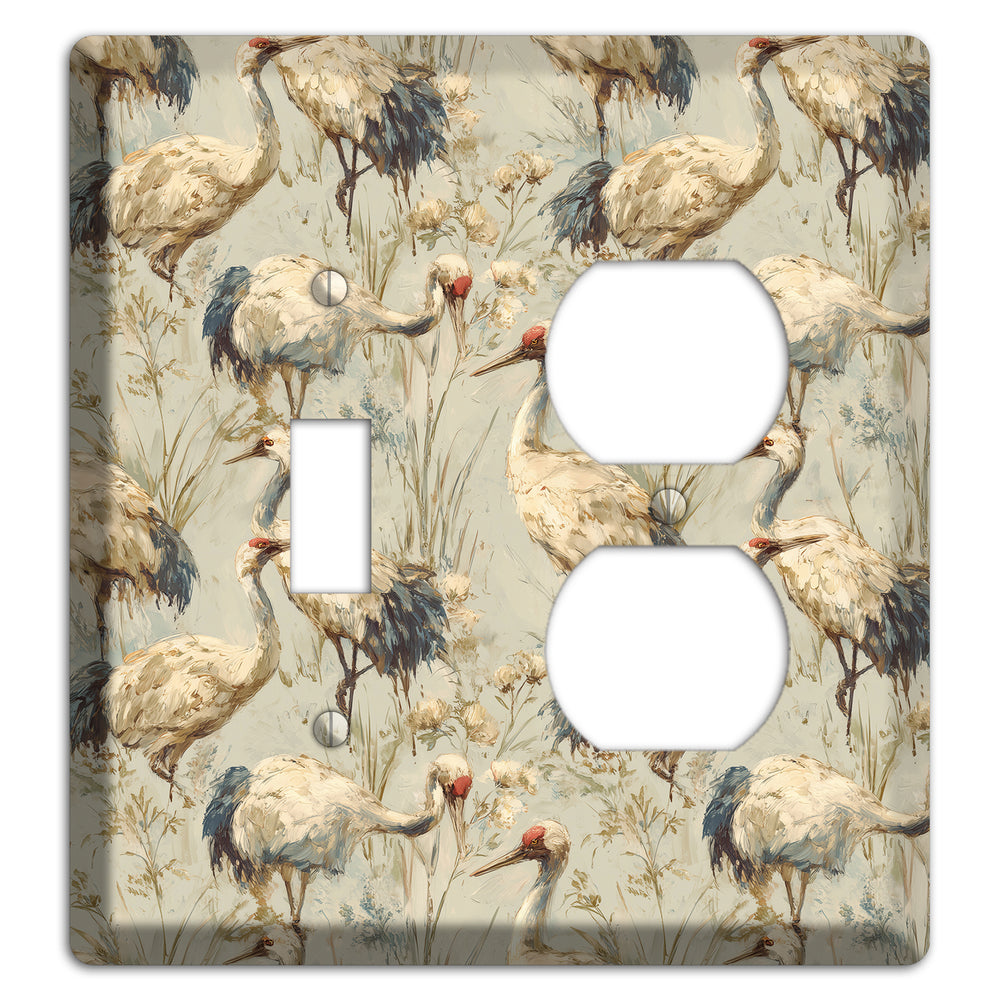 Driftwood Crane Marsh Toggle / Duplex Wallplate