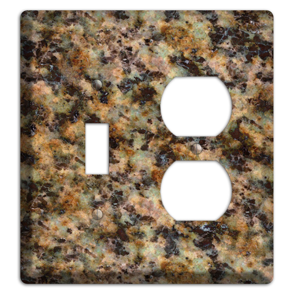 Verde Butterfly Granite Toggle / Duplex Wallplate
