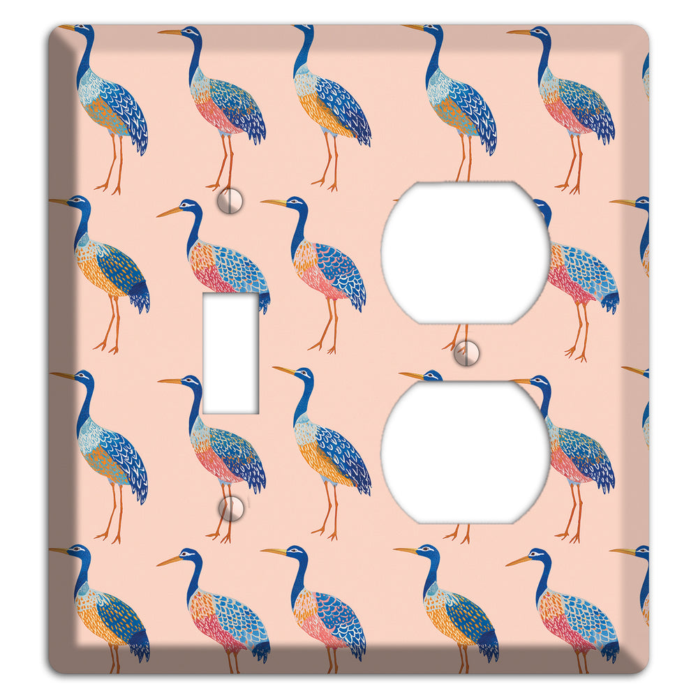 Blush Heron Parade Toggle / Duplex Wallplate