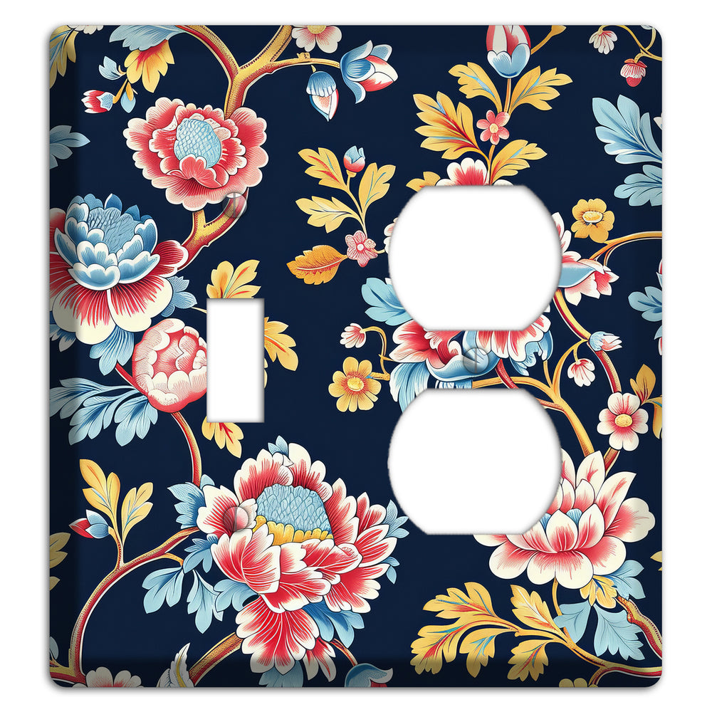 Midnight Garden Bloom Toggle / Duplex Wallplate