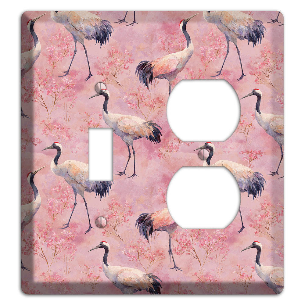 Blush Crane Reverie Toggle / Duplex Wallplate
