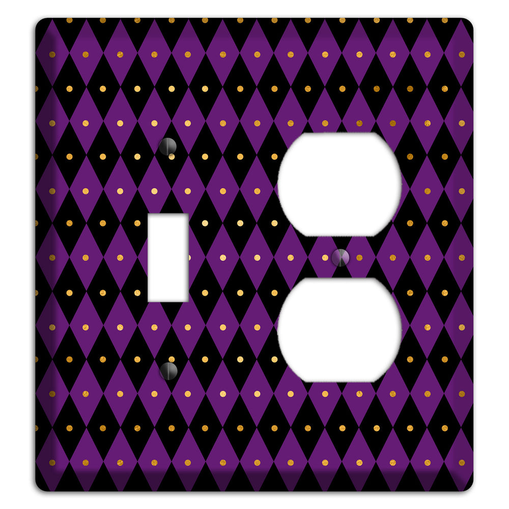 Royal Check: Violet Toggle / Duplex Wallplate