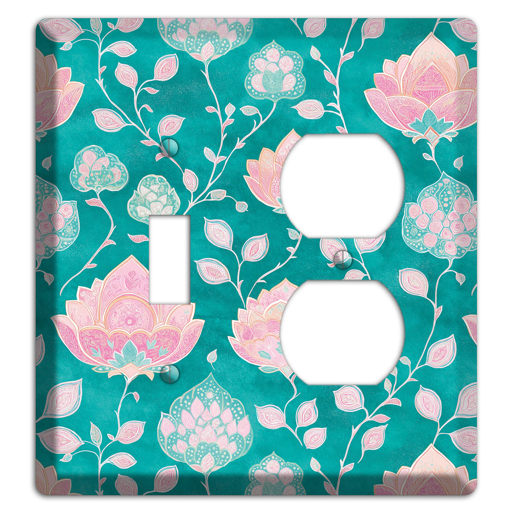 Lotus Garden Bloom Toggle / Duplex Wallplate