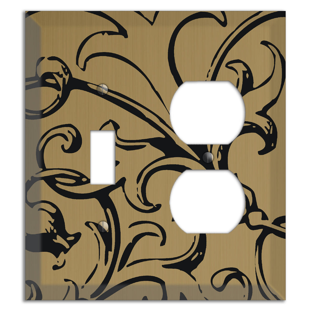 Tower Gold Baroque Scroll Toggle / Duplex Wallplate