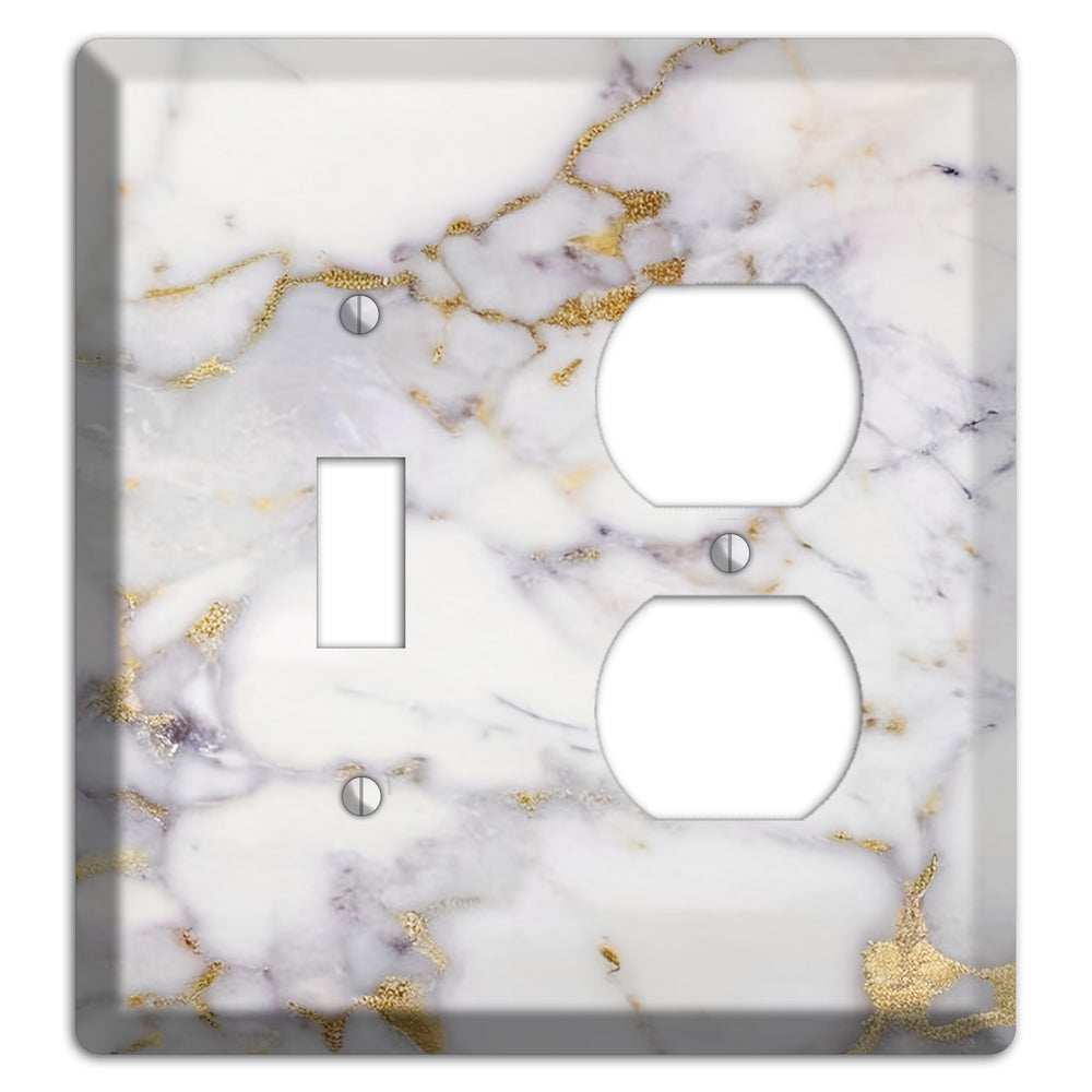 Metallic Bronze Marble Toggle / Duplex Wallplate