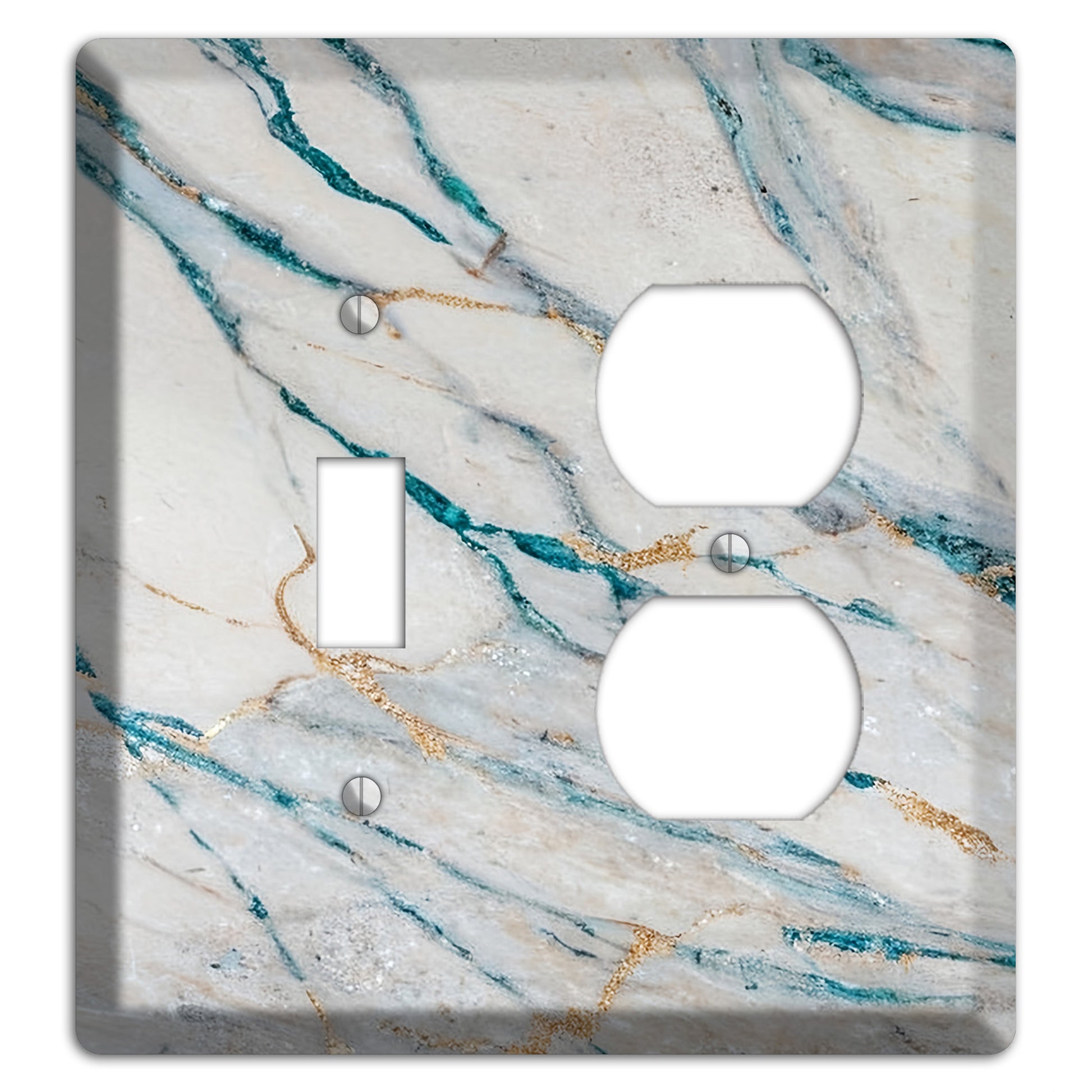 Bondi Blue Marble Toggle / Duplex Wallplate