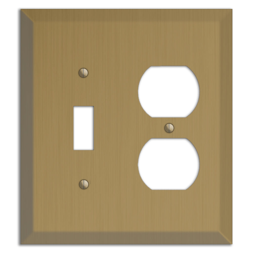 Tower Gold Hand Rubbed Toggle / Duplex Outlet Cover Plate