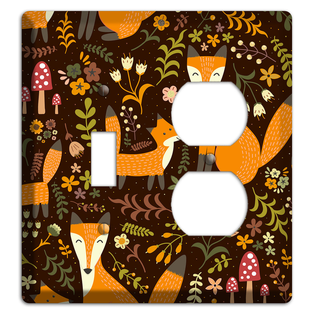 Fox Garden (Chocolate) Toggle / Duplex Wallplate
