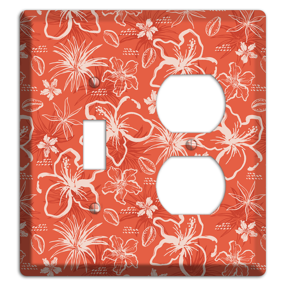 Coral Hibiscus Reverie Toggle / Duplex Wallplate