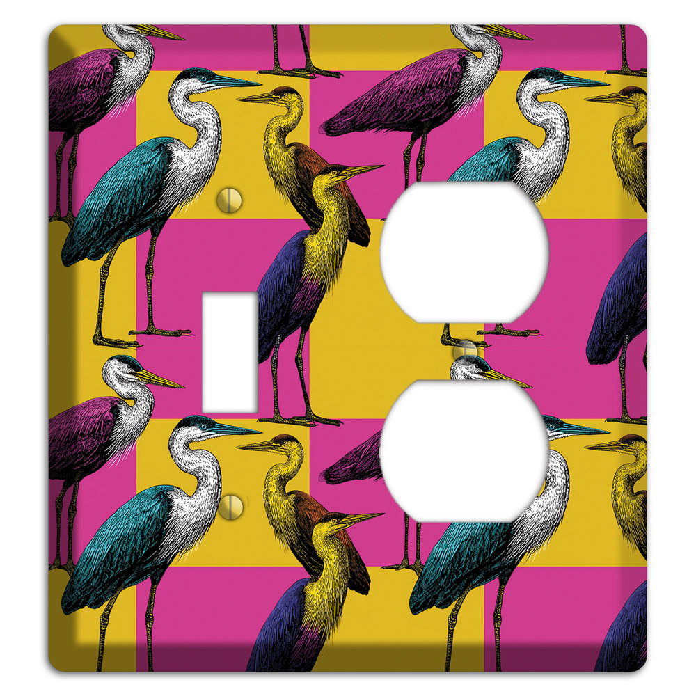 Magenta Heron Grid Toggle / Duplex Wallplate