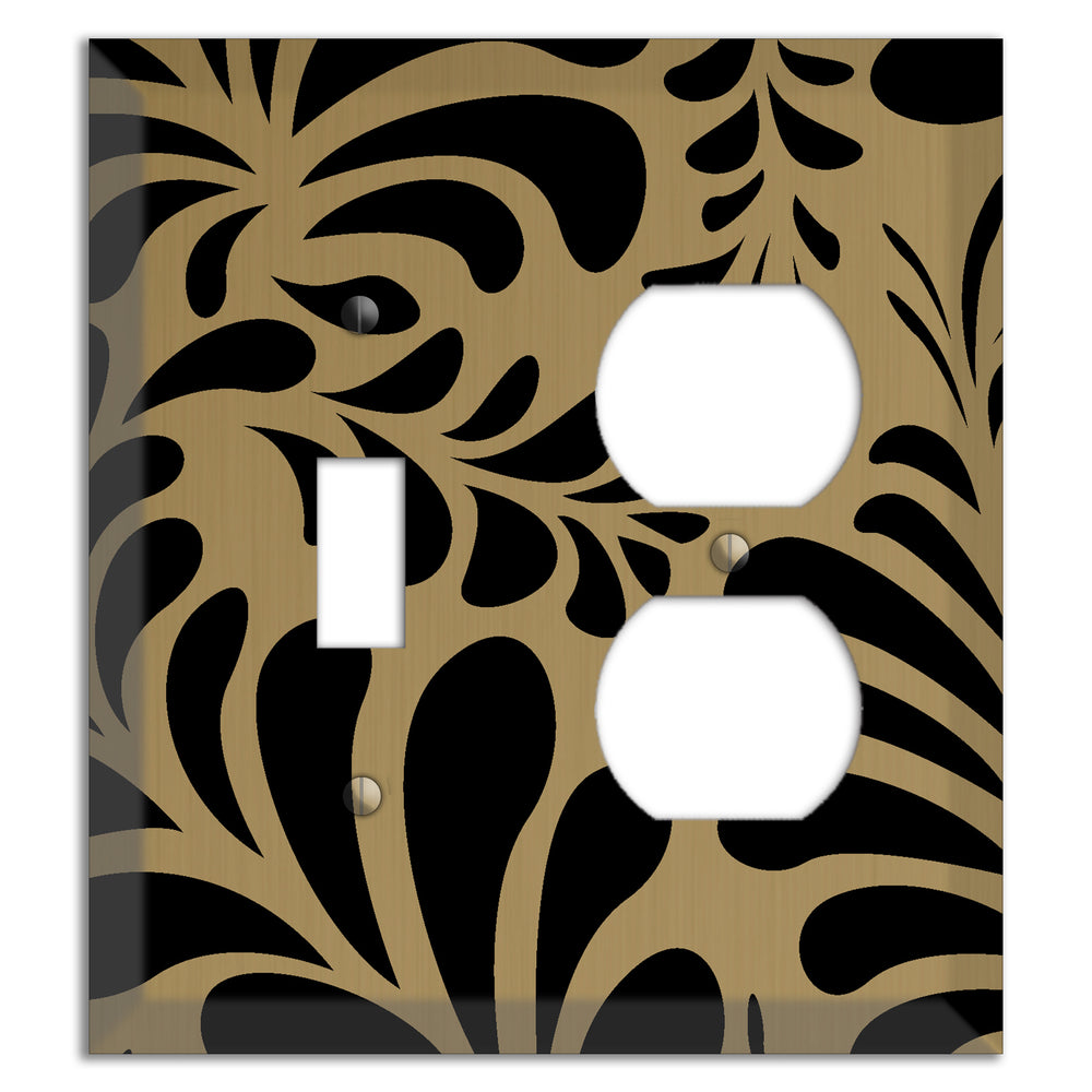 Tower Gold Jungle Fan Toggle / Duplex Wallplate