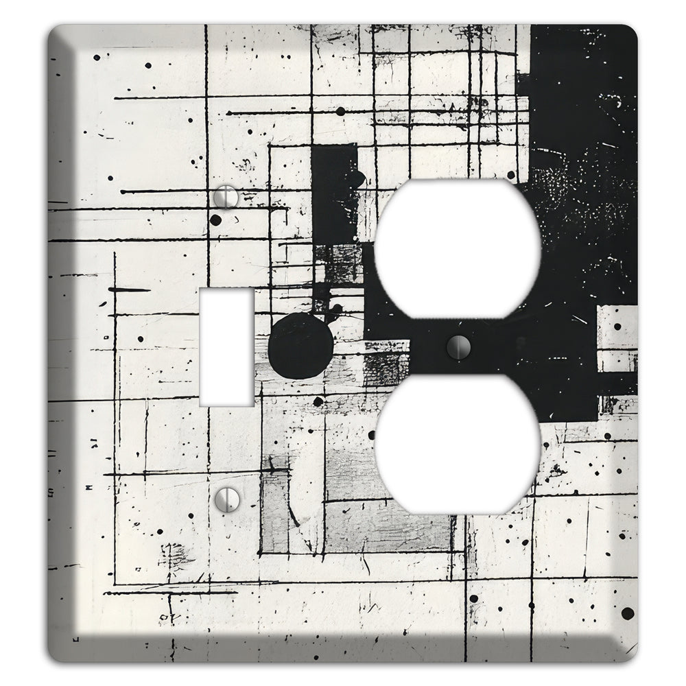 Drafting Ghost Grid Toggle / Duplex Wallplate