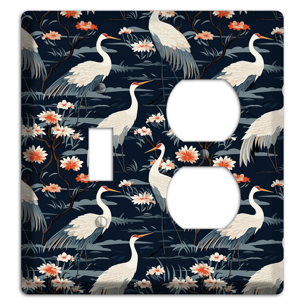 Navy Heron Nocturne Toggle / Duplex Wallplate