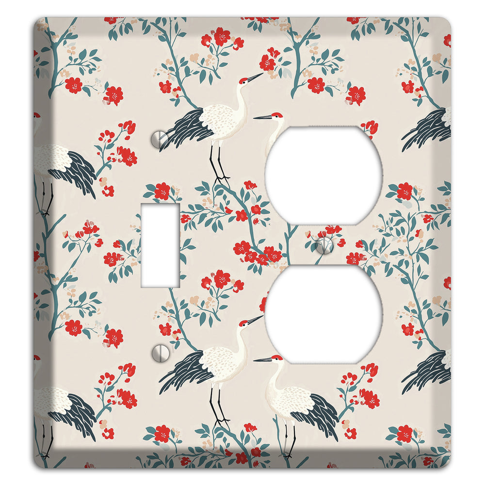 Ivory Blossom Vigil Toggle / Duplex Wallplate