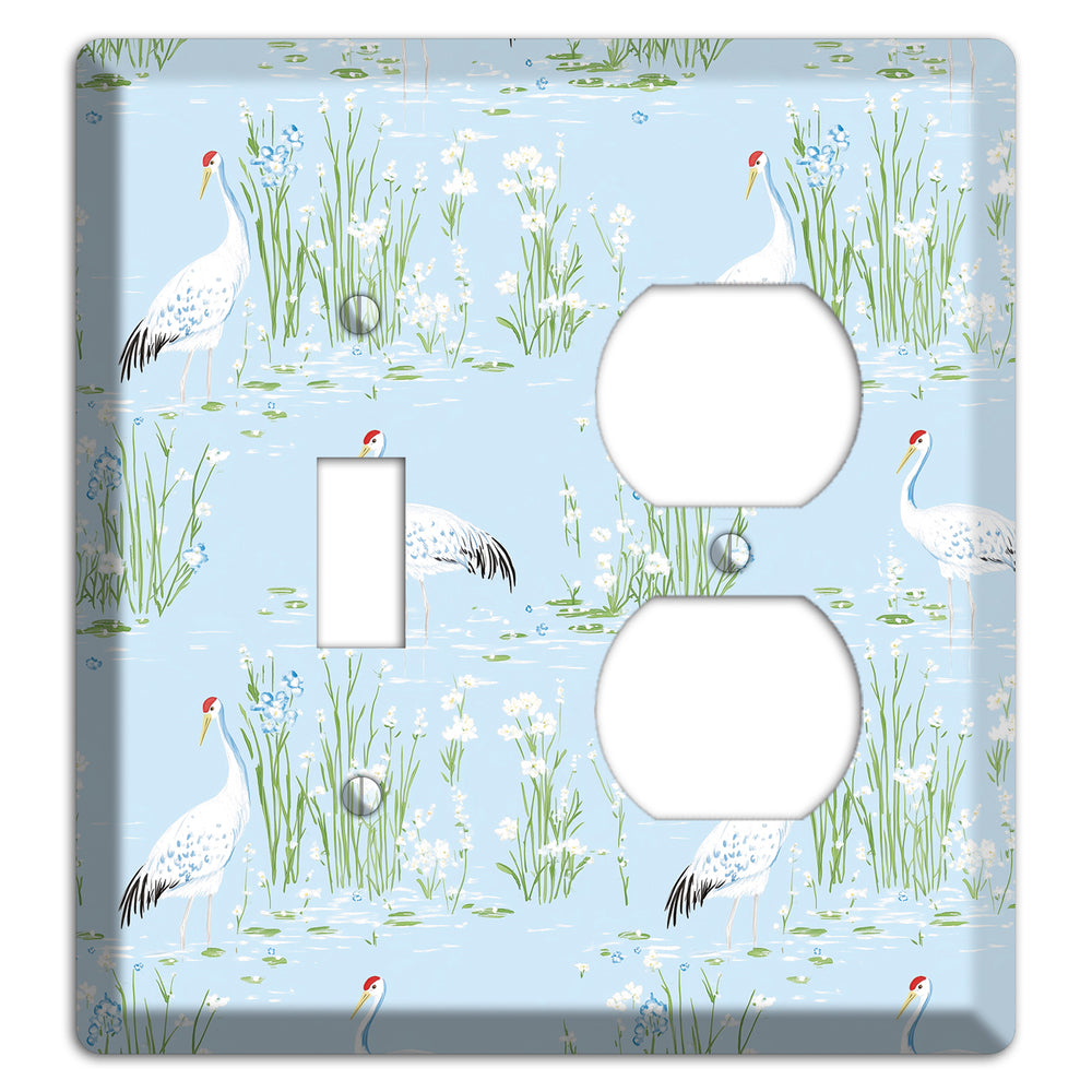 Azure Crane Sanctuary Toggle / Duplex Wallplate