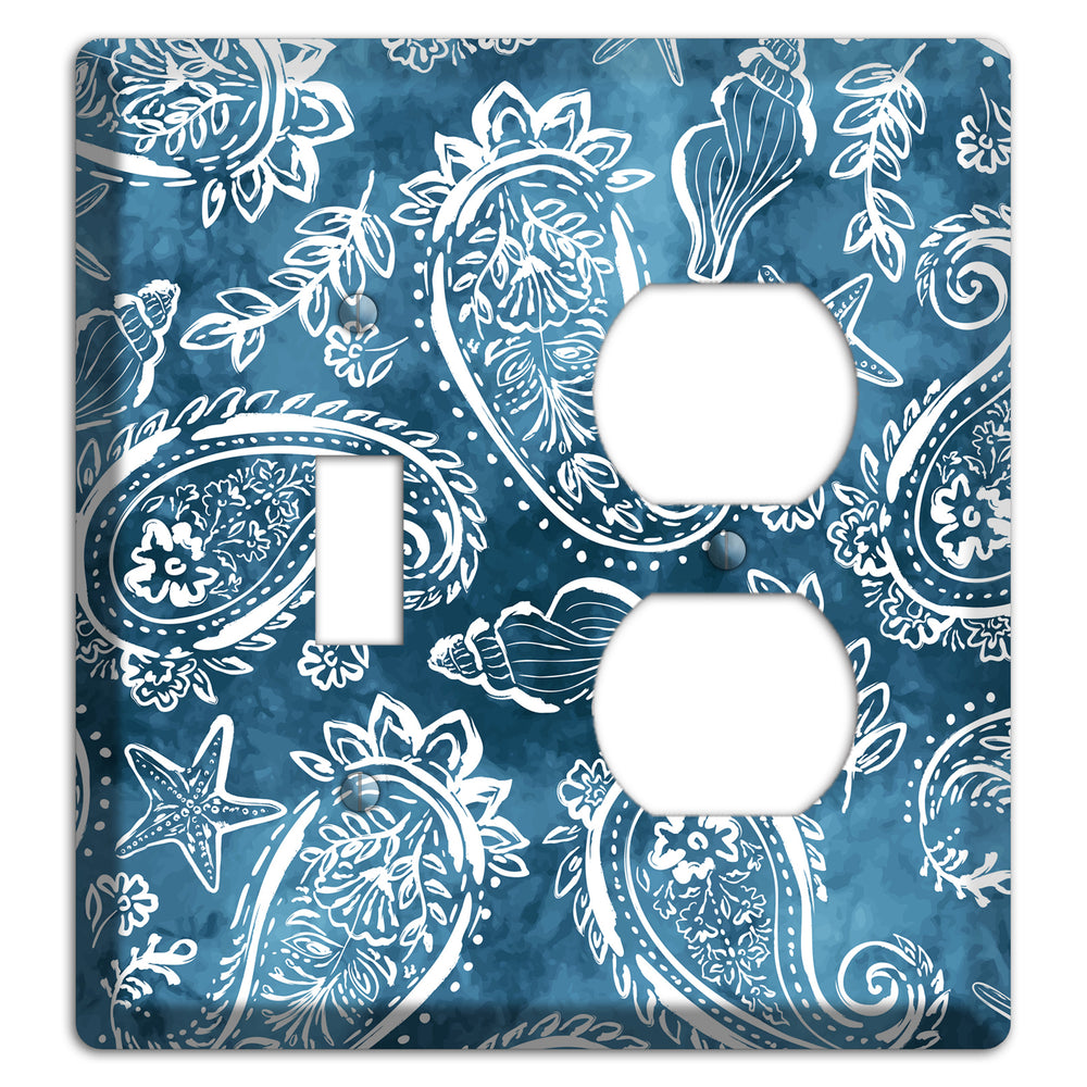 Indigo Tide Paisley Toggle / Duplex Wallplate