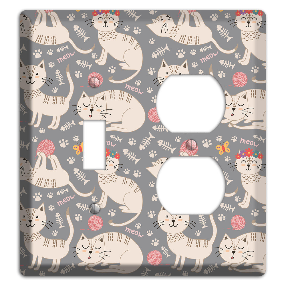 Meow Mix (Gray) Toggle / Duplex Wallplate