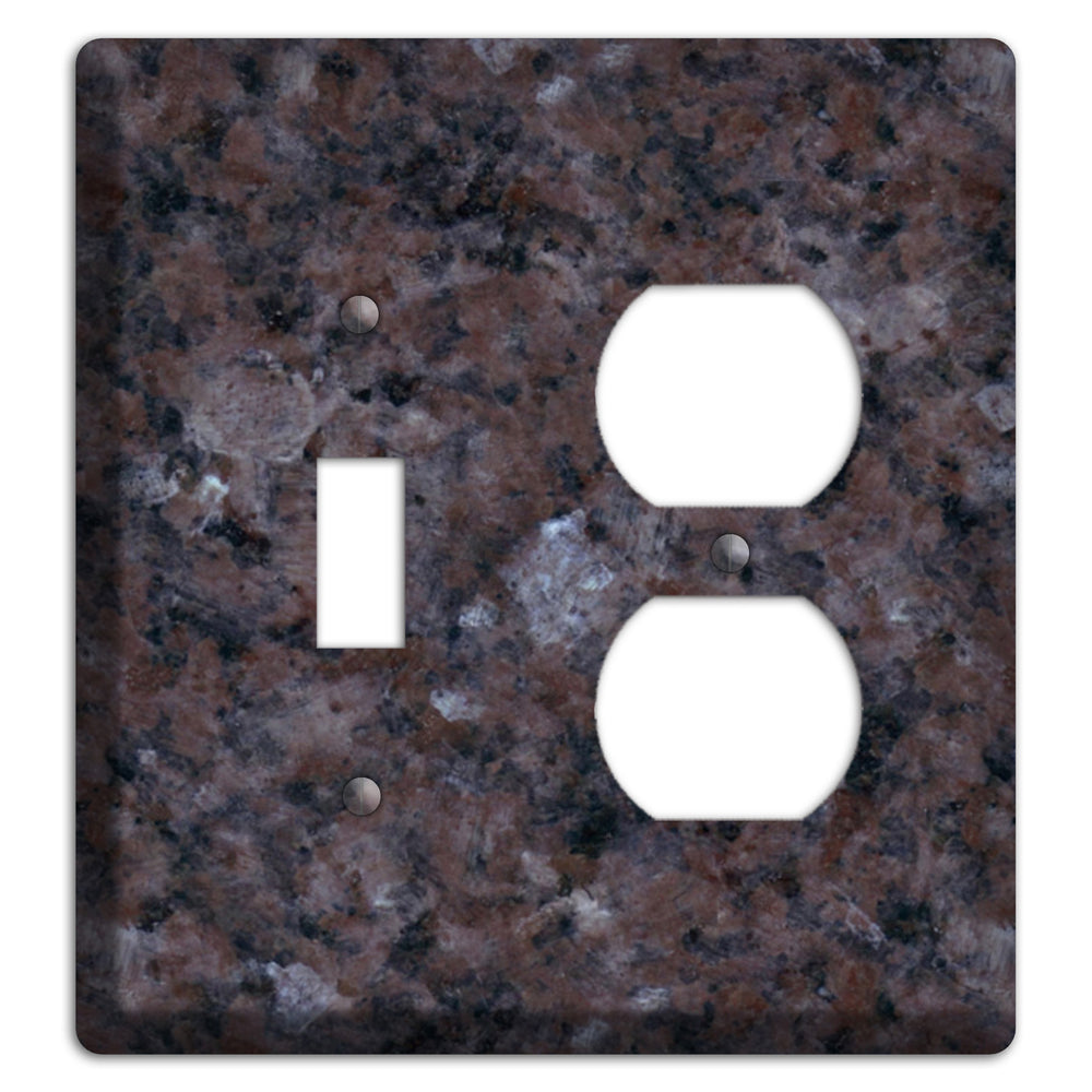 Tan Brown Granite Toggle / Duplex Wallplate