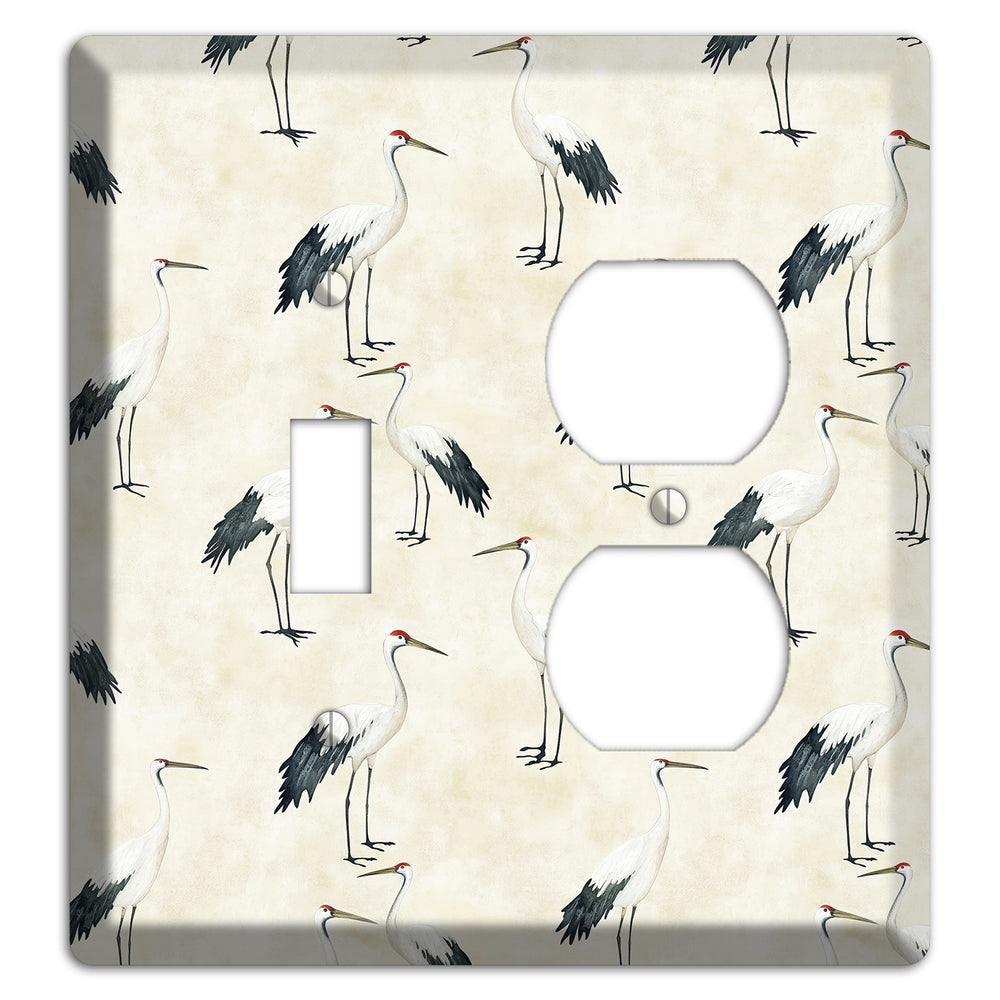Pearl Crane Garden Toggle / Duplex Wallplate