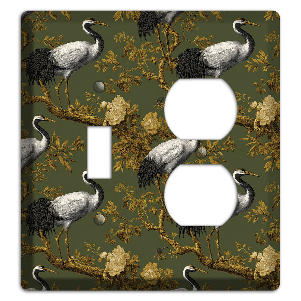 Olive Toile Sanctuary Toggle / Duplex Wallplate