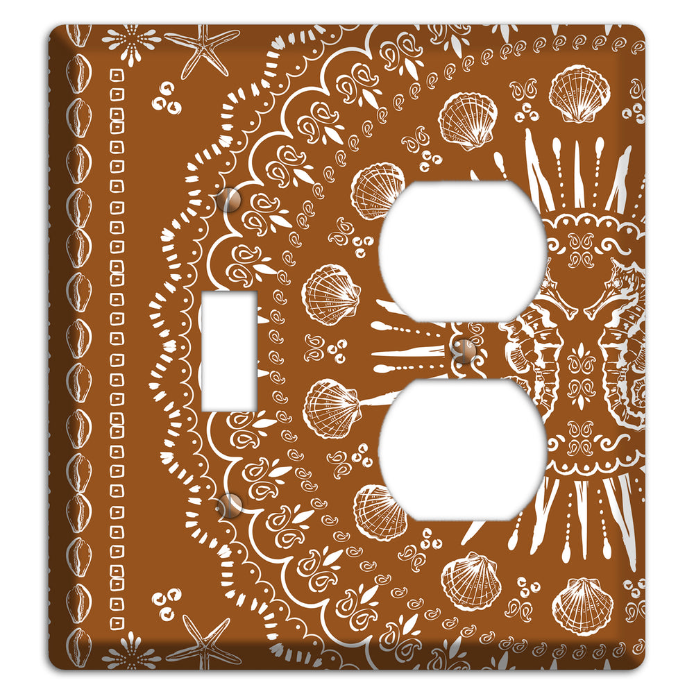 Russet Seahorse Mandala Toggle / Duplex Wallplate