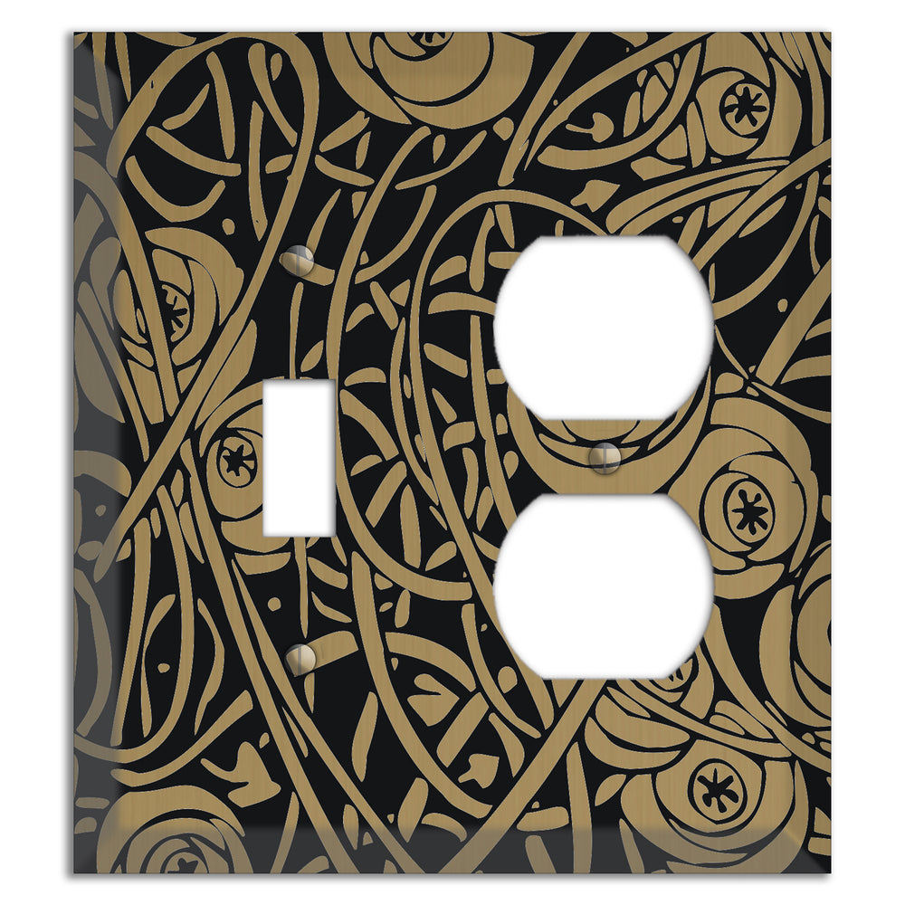 Tower Gold Serpent Bloom Toggle / Duplex Wallplate