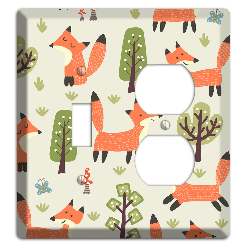 Fox & Forest (Olive) Toggle / Duplex Wallplate